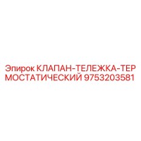 9753203581 КЛАПАН-ТЕЛЕЖКА-ТЕРМОСТАТИЧЕСКИЙ Epiroc