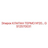 GS12570031 КЛАПАН ТЕРМО №20 Epiroc