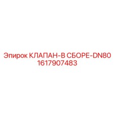 Клапан в сборе DN80 Epiroc 1617907483 - модернизированный узел для гидравлики
