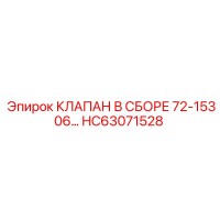 HC63071528 КЛАПАН В СБОРЕ 72-15306… Epiroc