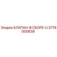 3719000839 КЛАПАН-В СБОРЕ-U Epiroc