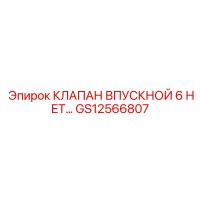 GS12566807 КЛАПАН ВПУСКНОЙ 6 НЕТ Epiroc