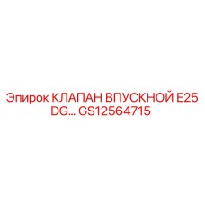Оригинальный клапан впускной GS12564715 Epiroc E25DG
