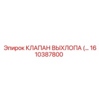 1610387800 КЛАПАН ВЫХЛОПА Epiroc