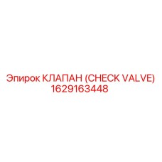 1629163448 КЛАПАН (CHECK VALVE) Epiroc