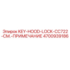 4700939186 KEY-HOOD-LOCK-CC722 Epiroc