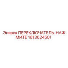 1613624501 ПЕРЕКЛЮЧАТЕЛЬ-НАЖМИТЕ Epiroc