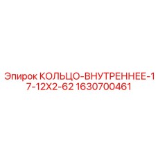 1630700461 КОЛЬЦО-ВНУТРЕННЕЕ-17-12X2-62 Epiroc