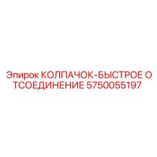 5750055197 КОЛПАЧОК-БЫСТРОЕ ОТСОЕДИНЕНИЕ Epiroc