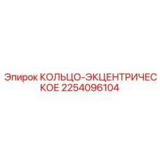 2254096104 КОЛЬЦО-ЭКЦЕНТРИЧЕСКОЕ Эпирок