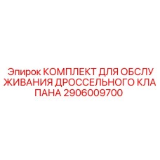 Ремонтный набор для клапанов артикул 2906009700 Epiroc