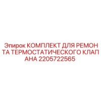 2205722565 КОМПЛЕКТ ДЛЯ РЕМОНТА ТЕРМОСТАТИЧЕСКОГО КЛАПАНА Epiroc