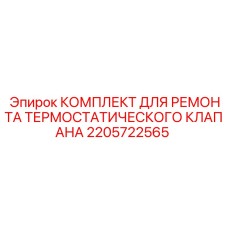 Комплект для ремонта 2205722565 систем охлаждения Epiroc