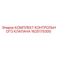 1625175300 КОМПЛЕКТ КОНТРОЛЬНОГО КЛАПАНА Epiroc