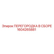 1604265881 ПЕРЕГОРОДКА В СБОРЕ Epiroc