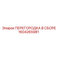 1604265981 ПЕРЕГОРОДКА В СБОРЕ Epiroc