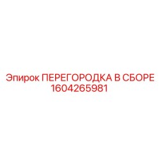 1604265981 ПЕРЕГОРОДКА В СБОРЕ Epiroc