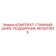 4812017835 КОМПЛЕКТ-ГЛАВНЫЙ-ШНЕК-ПОДШИПНИК Epiroc