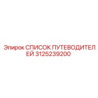 3125239200 СПИСОК ПУТЕВОДИТЕЛЕЙ Epiroc