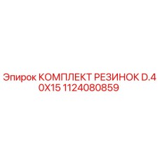1124080859 КОМПЛЕКТ РЕЗИНОК D.40X15 Epiroc