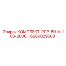 6289029500 КОМПЛЕКТ-РЛР-80-А-100-2000Н Epiroc