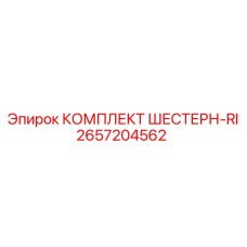 2657204562 КОМПЛЕКТ ШЕСТЕРН-RI Epiroc