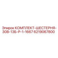 6219067800 КОМПЛЕКТ-ШЕСТЕРНЯ-30В-13Б-Р-1-1667 Epiroc