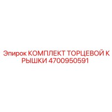 4700950591 КОМПЛЕКТ ТОРЦЕВОЙ КРЫШКИ Epiroc