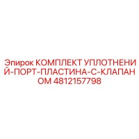 4812157798 КОМПЛЕКТ УПЛОТНЕНИЙ-ПОРТ-ПЛАСТИНА-С-КЛАПАНОМ (Epiroc)