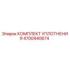 4700940674 КОМПЛЕКТ УПЛОТНЕНИЯ Эпирок