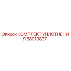 58019837 КОМПЛЕКТ УПЛОТНЕНИЯ | Epiroc