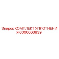 6060003839 КОМПЛЕКТ УПЛОТНЕНИЯ Epiroc