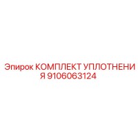 9106063124 КОМПЛЕКТ УПЛОТНЕНИЯ Эпирок