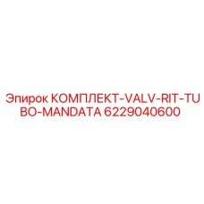 6229040600 КОМПЛЕКТ-VALV-RIT-TUBO-MANDATA Epiroc