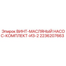 2236207663 ВИНТ-МАСЛЯНЫЙ НАСОС-КОМПЛЕКТ-ИЗ-2 Epiroc