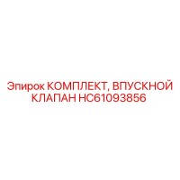 HC61093856 КОМПЛЕКТ ВПУСКНОГО КЛАПАНА Epiroc