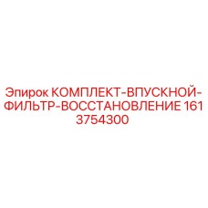Оригинальный комплект для восстановления впускного фильтра Epiroc 1613754300