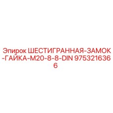 9753216366 ШЕСТИГРАННАЯ-ЗАМОК-ГАЙКА-M20-8-8-DIN Epiroc