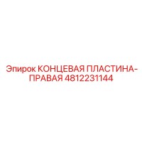 4812231144 КОНЦЕВАЯ ПЛАСТИНА-ПРАВАЯ Epiroc