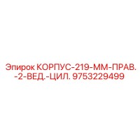 9753229499 КОРПУС-219-ММ-ПРАВ.-2-ВЕД.-ЦИЛ. Epiroc