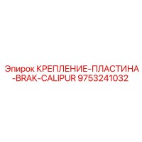 9753241032 КРЕПЛЕНИЕ-ПЛАСТИНА-BRAK-CALIPUR Epiroc