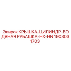 Крышка цилиндр водяная рубашка HX-HN 1903031703 Epiroc