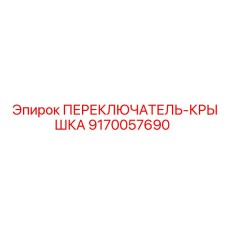 9170057690 ПЕРЕКЛЮЧАТЕЛЬ-КРЫШКА Epiroc