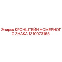 1310073165 КРОНШТЕЙН НОМЕРНОГО ЗНАКА Epiroc