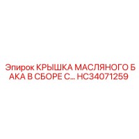 HC34071259 КРЫШКА МАСЛЯНОГО БАКА В СБОРЕ С… Эпирок (Epiroc)
