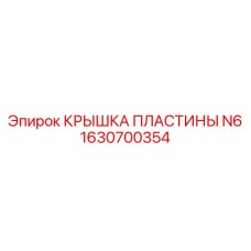 1630700354 КРЫШКА ПЛАСТИНЫ N6 (Epiroc)