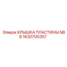 1630700357 КРЫШКА ПЛАСТИНЫ N88 Epiroc