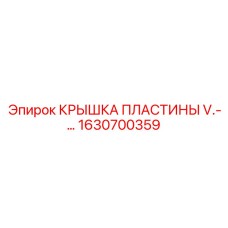1630700359 КРЫШКА ПЛАСТИНЫ V Epiroc