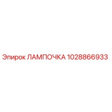 1028866933 ЛАМПОЧКА Epiroc