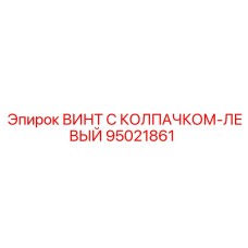 Винт с левой резьбой и защитным колпачком для горной техники